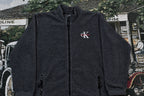 Vintage 1990s Calvin Klein Full Zip Fleece Sweater