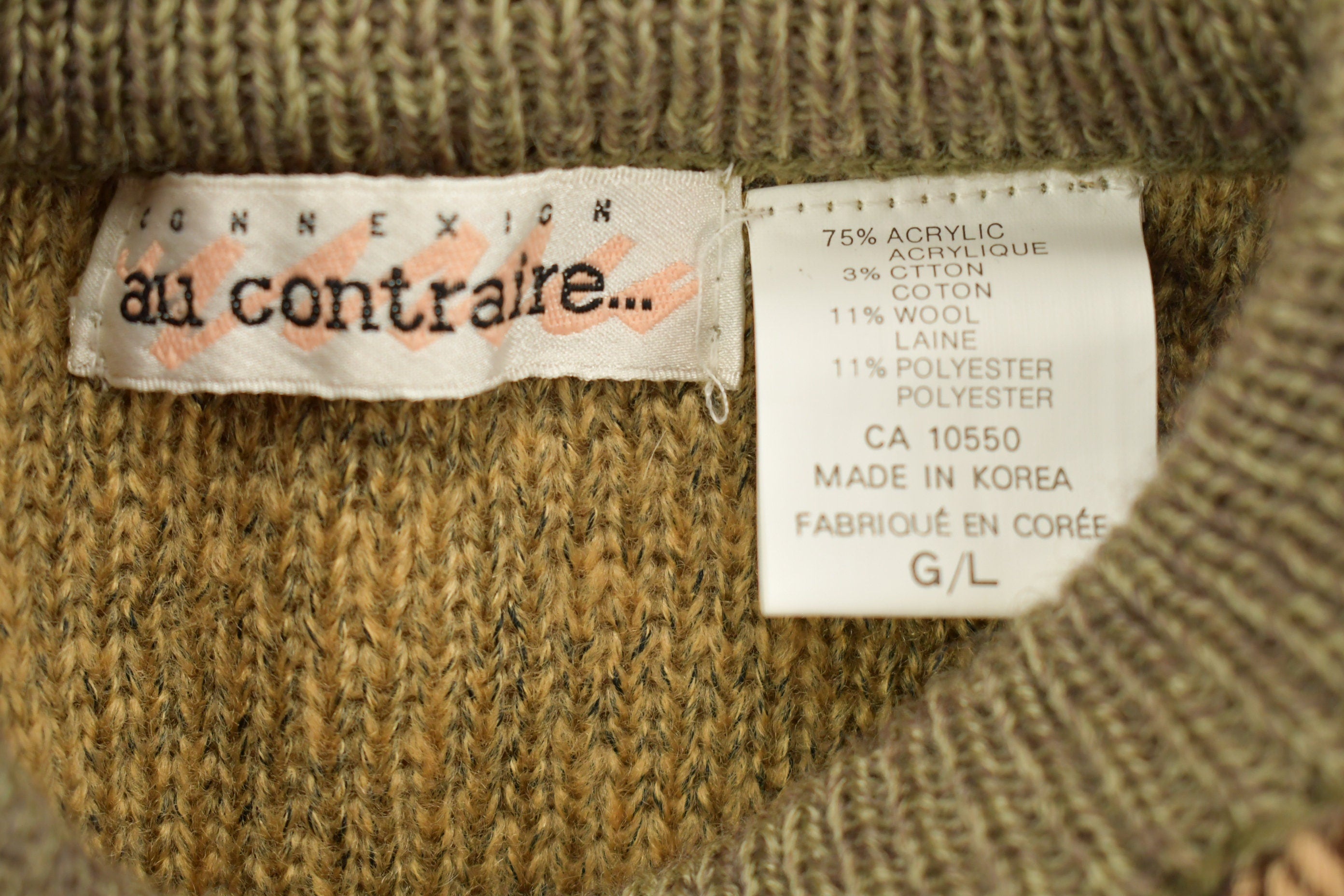 Vintage 1990s Contraire Knitted Crewneck Sweater
