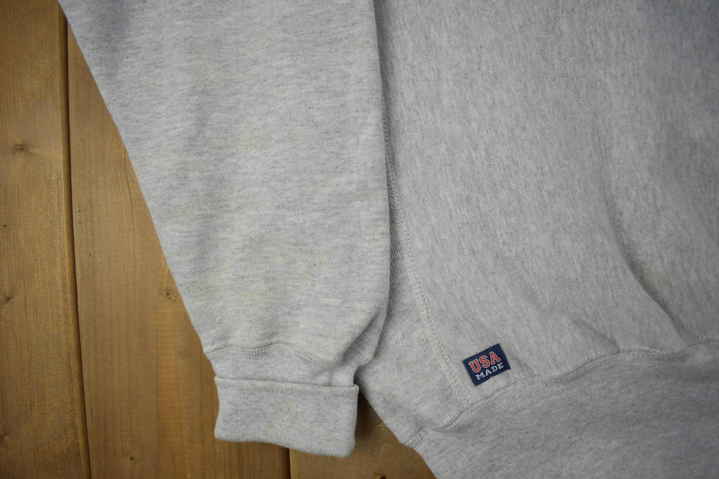 Vintage 1990s BATES Spell Out Crewneck Sweatshirt Made In USA Size XXL
