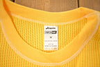 Vintage 1970s Deadstock Atlantic Sanfor Knit Thermal Yellow T Shirt