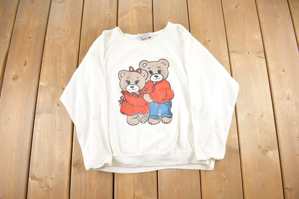Vintage 1990s Teddy Bear Love Graphic Pullover