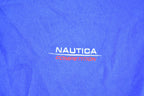 Vintage 1990s Nautica Competition Quarter Button Up Sailing Polo Long Sleeve Shirt