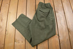 Vintage 1990's Uniform Trousers with Stretch Waist 28-30 x 28 Made in USA  American Vintage  Streetwear Fashion  Vintage Pants
