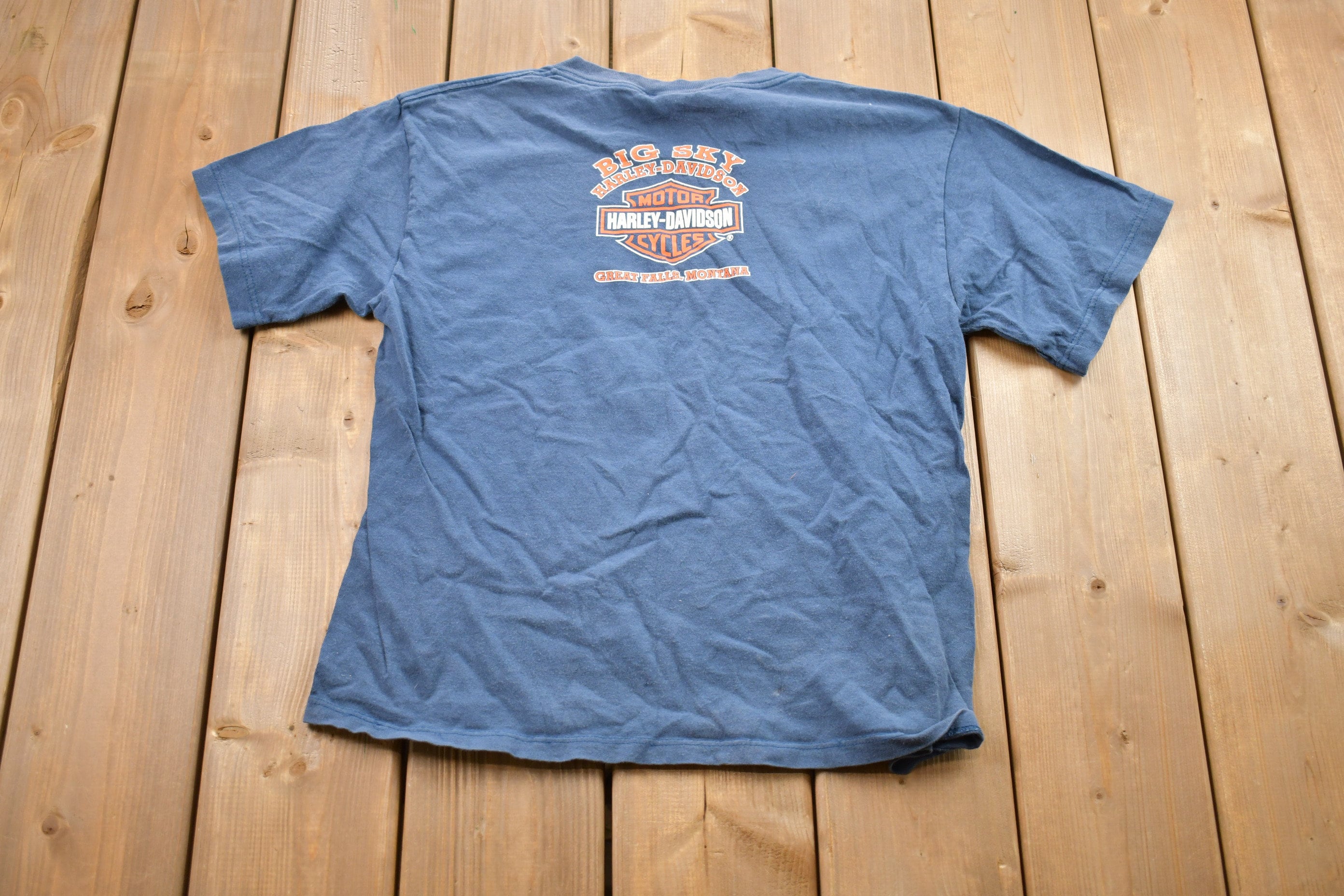 Vintage 1990s Harley Davidson Skull Graphic T-Shirt