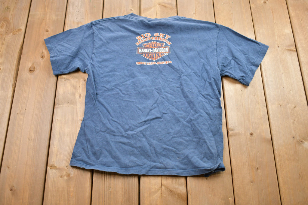 Vintage 1990s Harley Davidson Skull Graphic T-Shirt