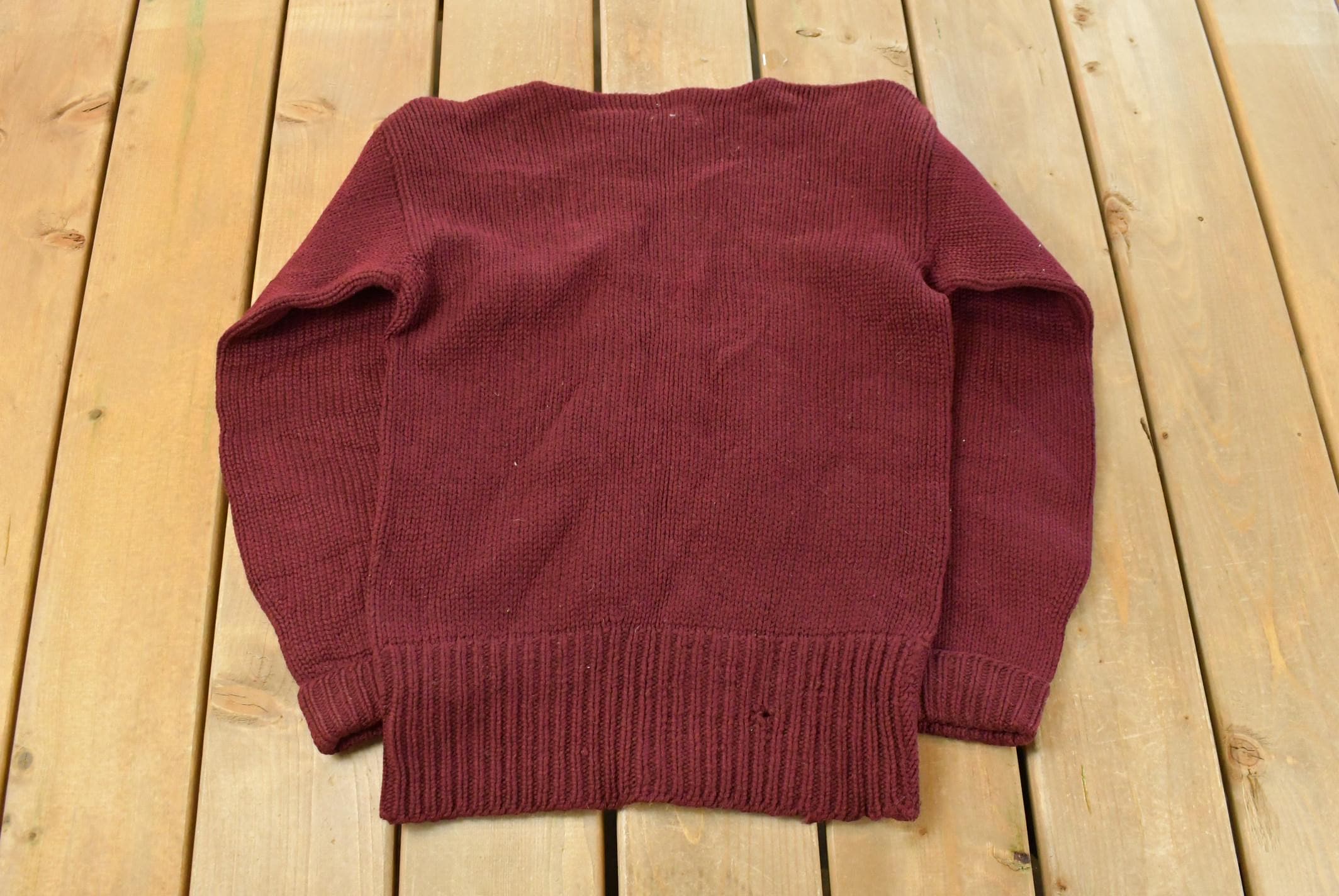 Vintage 1940s Montgomery Ward Wool Knit Sweater Men's S
