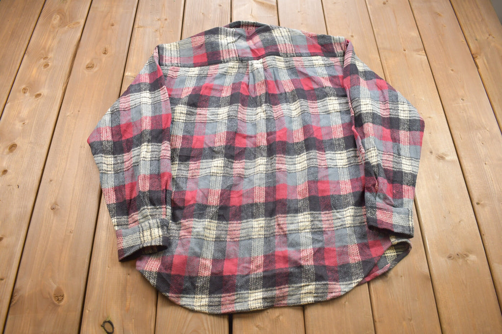 Vintage 1990s Double Impact Plaid Button Up Shirt