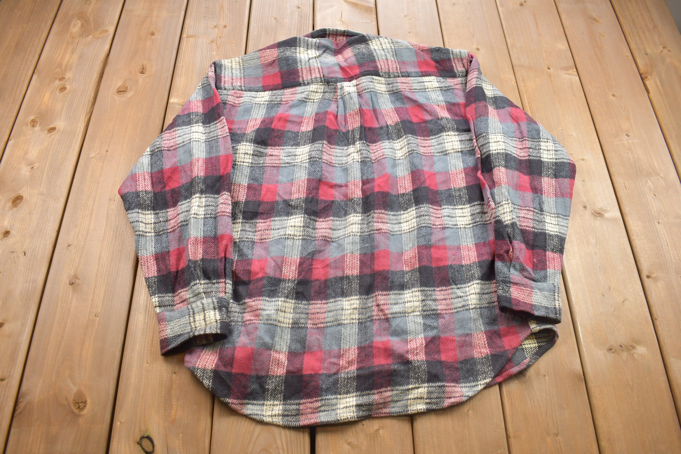 Vintage 1990s Double Impact Plaid Button Up Shirt