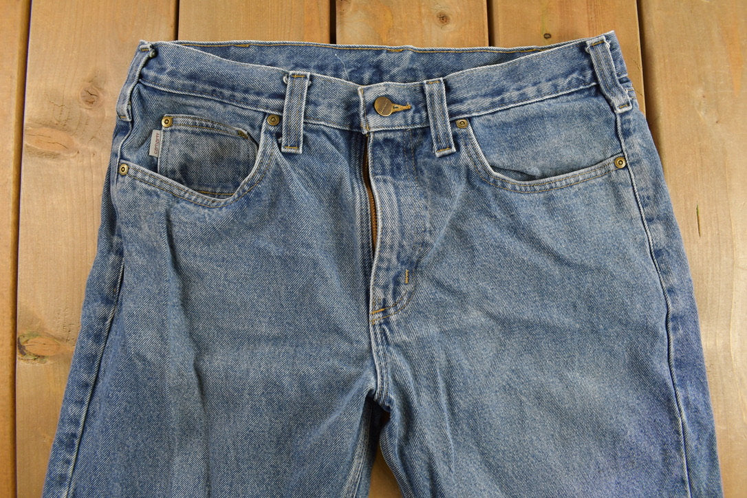 Vintage 1990s Carhartt Medium Wash Denim Jeans Size 34 x 30