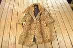 Vintage 1980s Yulan Lynx Fur Coat Women's Medium