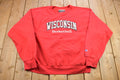 Vintage 1990s University Of Wisconsin Collegiate Basketball Reverse Weave Crewneck