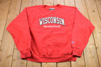Vintage 1990s University Of Wisconsin Collegiate Basketball Reverse Weave Crewneck