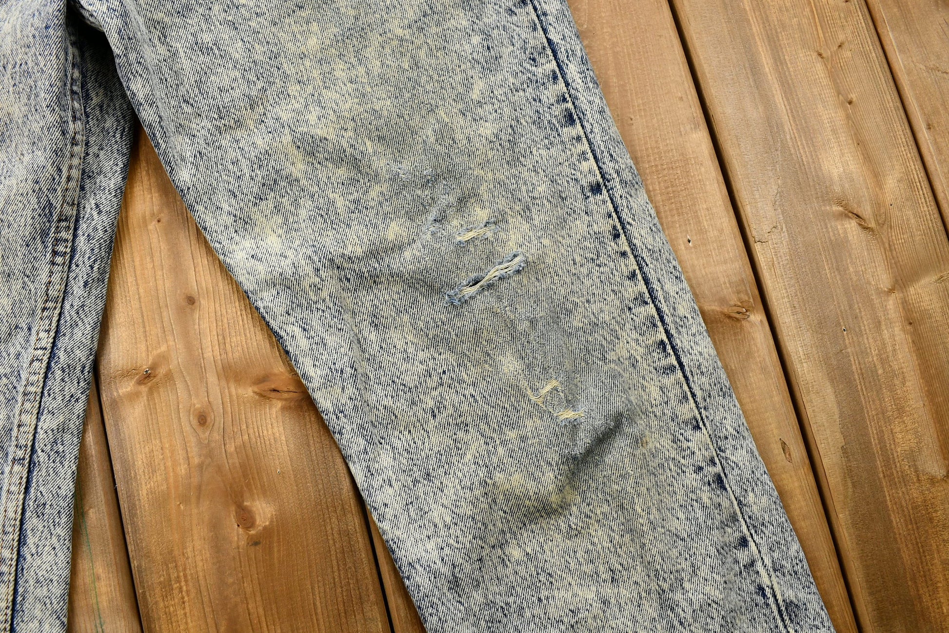 Vintage 1980s Distressed Levi's Acid-Wash Jeans