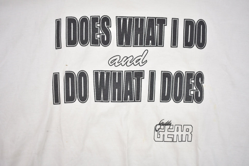 Vintage 1990s Gaddy Gear Big Text Slogan Graphic T Shirt