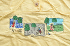 Vintage 1990s Christopher & Banks Park Theme Quarter Button Lightweight Sweater