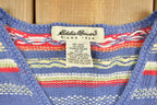 Vintage 1990s Womens Eddie Bauer Rainbow Button Up Knitted Cardigan Sweater