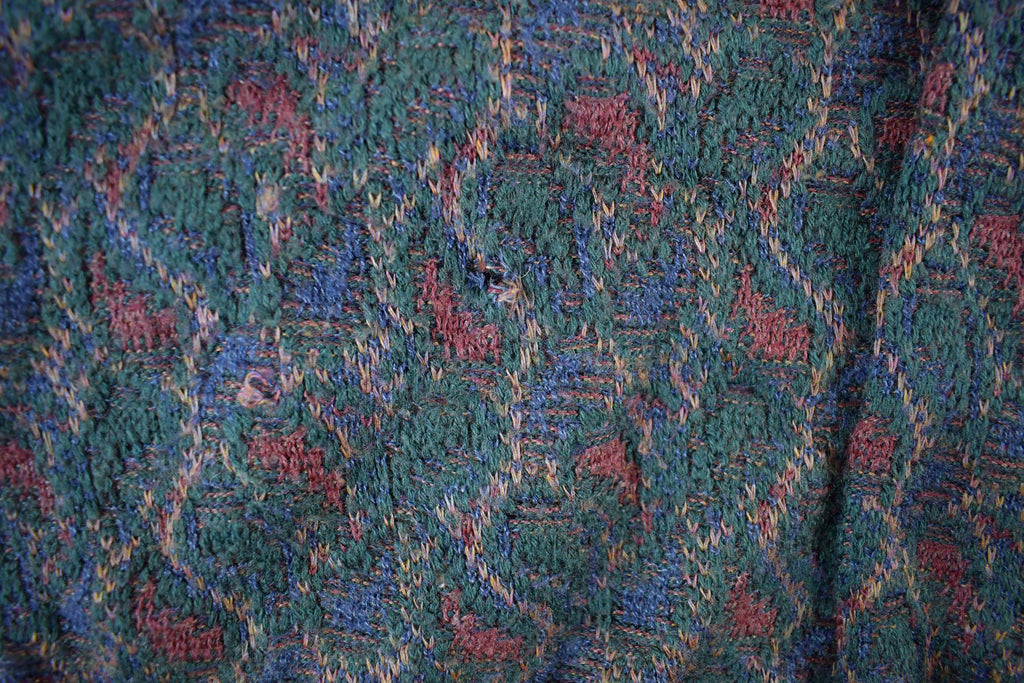Vintage 1990s Natural Issue Abstract Pattern Knit Crewneck Sweater Men's XL
