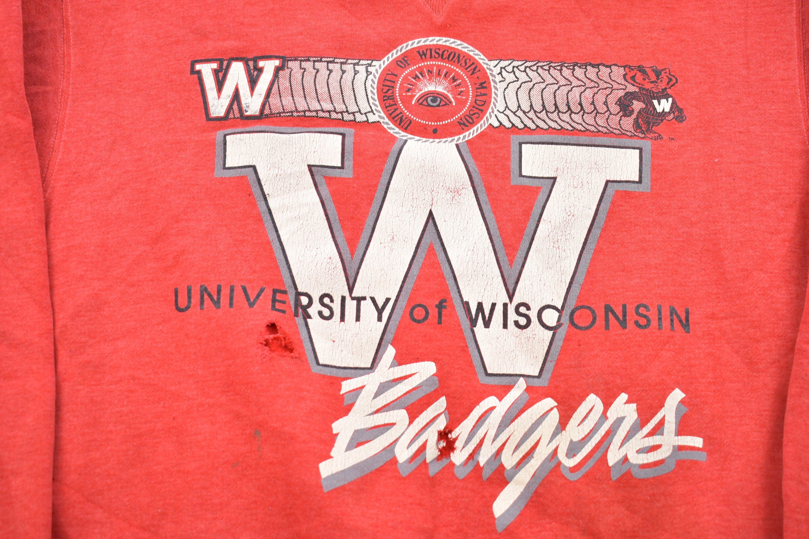 Vintage 1990s University of Wisconsin Badgers Graphic Collegiate Crewneck
