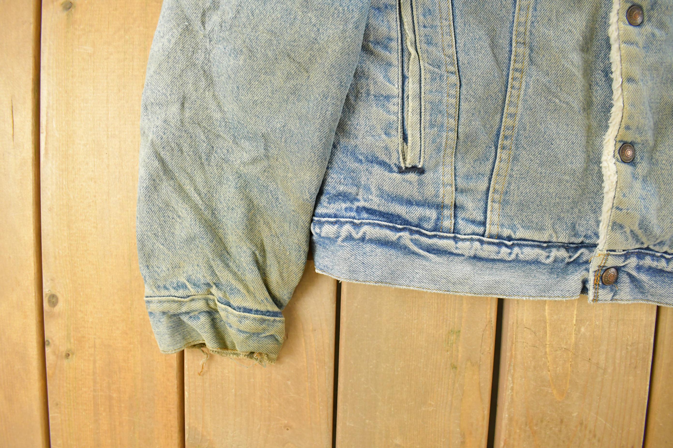 Vintage 1980s Levi's Sherpa Lined Denim Jean Jacket Men's Small