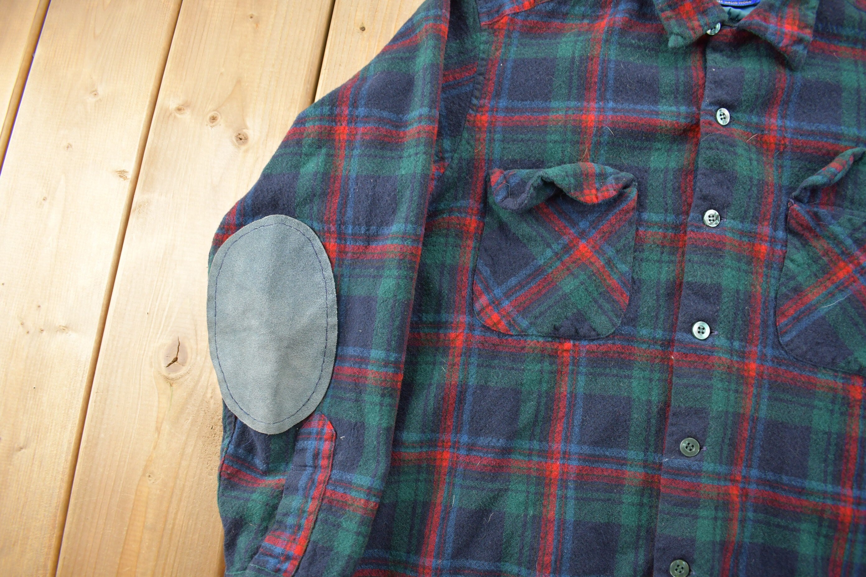 Vintage 1970s Pendleton Plaid Button Up Board Shirt