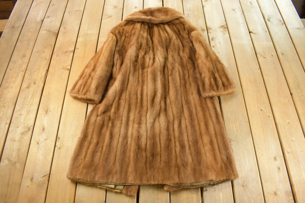 Vintage 1950s Dempsters Full Length Mink Fur Coat Women's Medium
