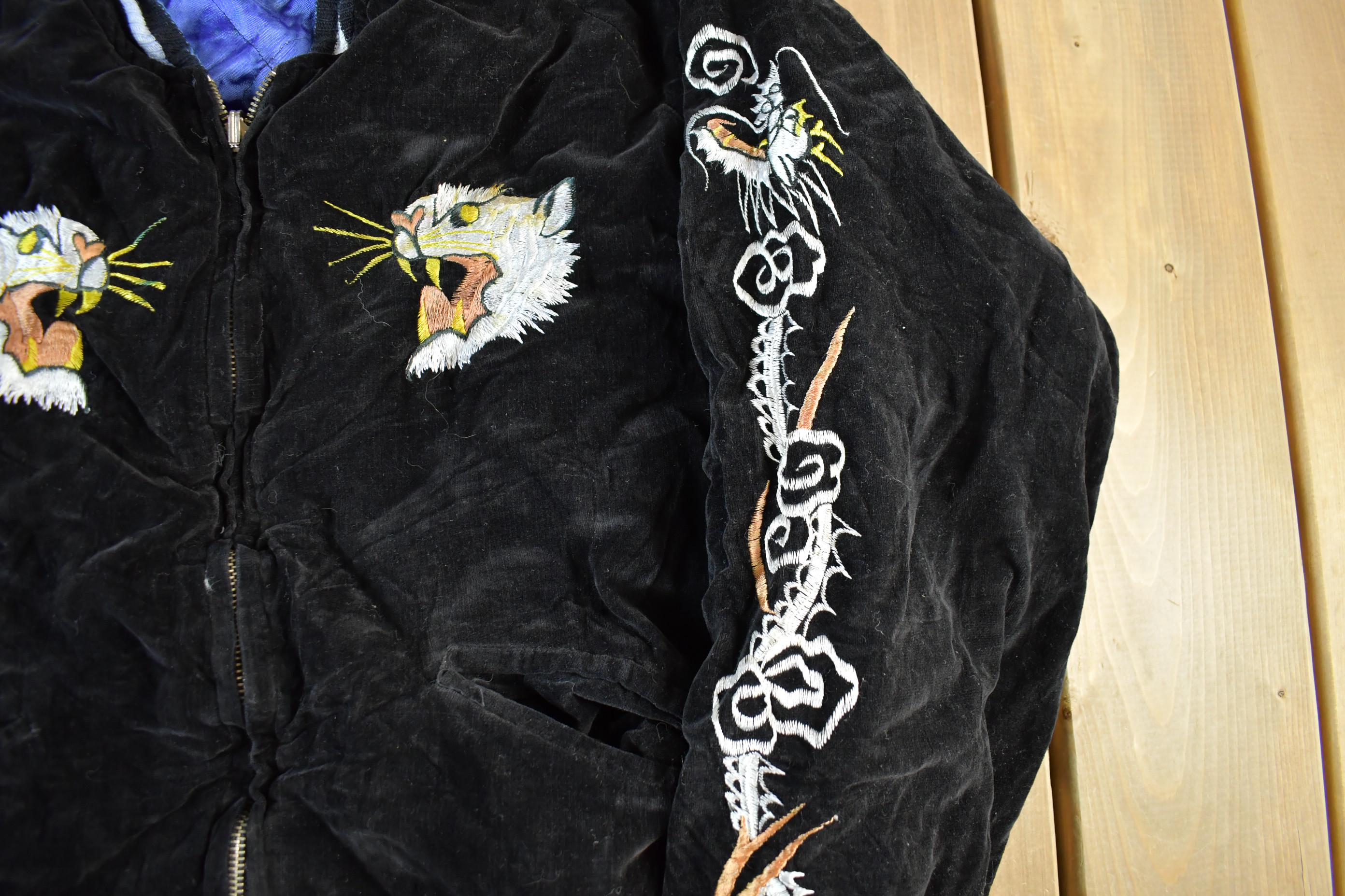 Vintage 1950s 1960s Japan Sukajan Souvenir Bomber Jacket Men's S
