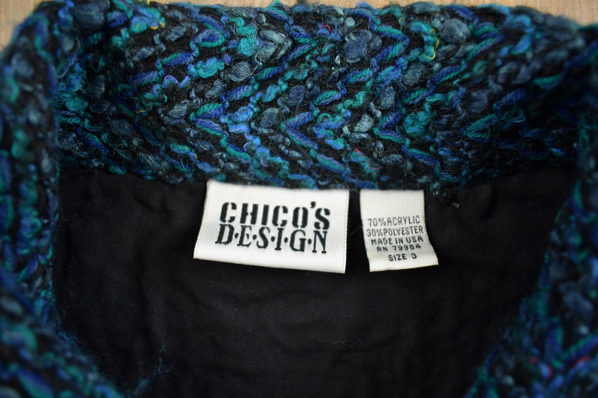 Vintage 1990s Chicos Design Knit Button Up Sweater Made In USA