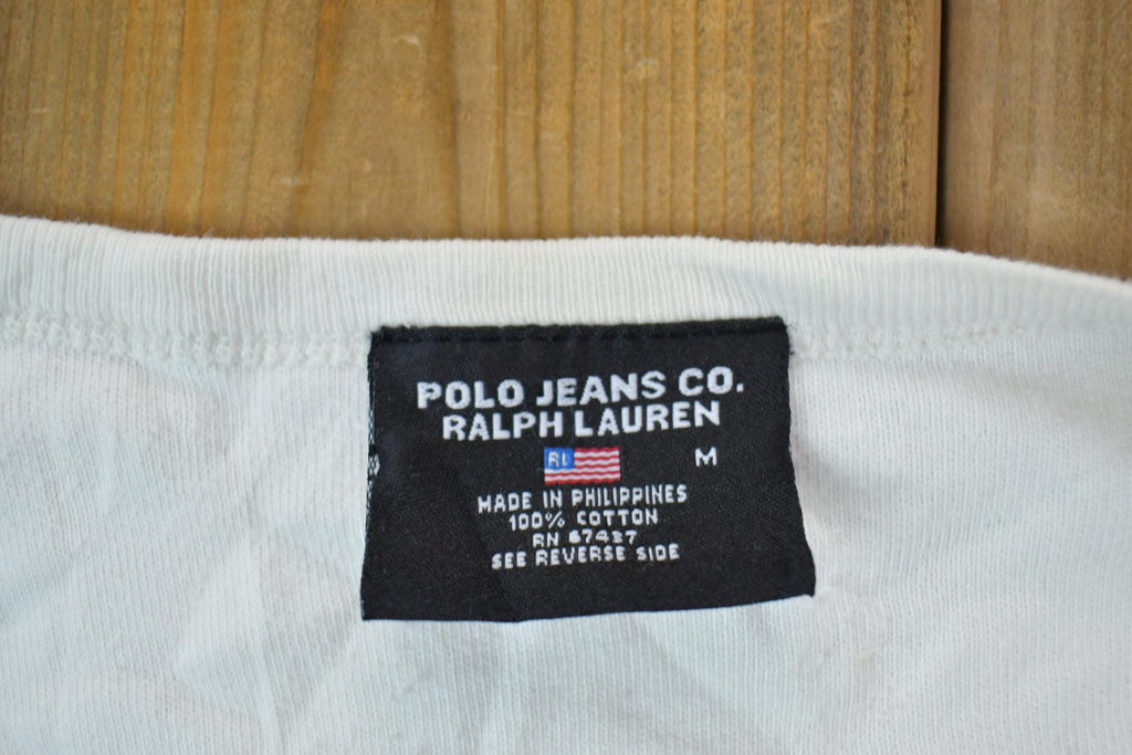Vintage 1990s Polo Jeans Co Ralph Lauren 67 Graphic Football T-Shirt