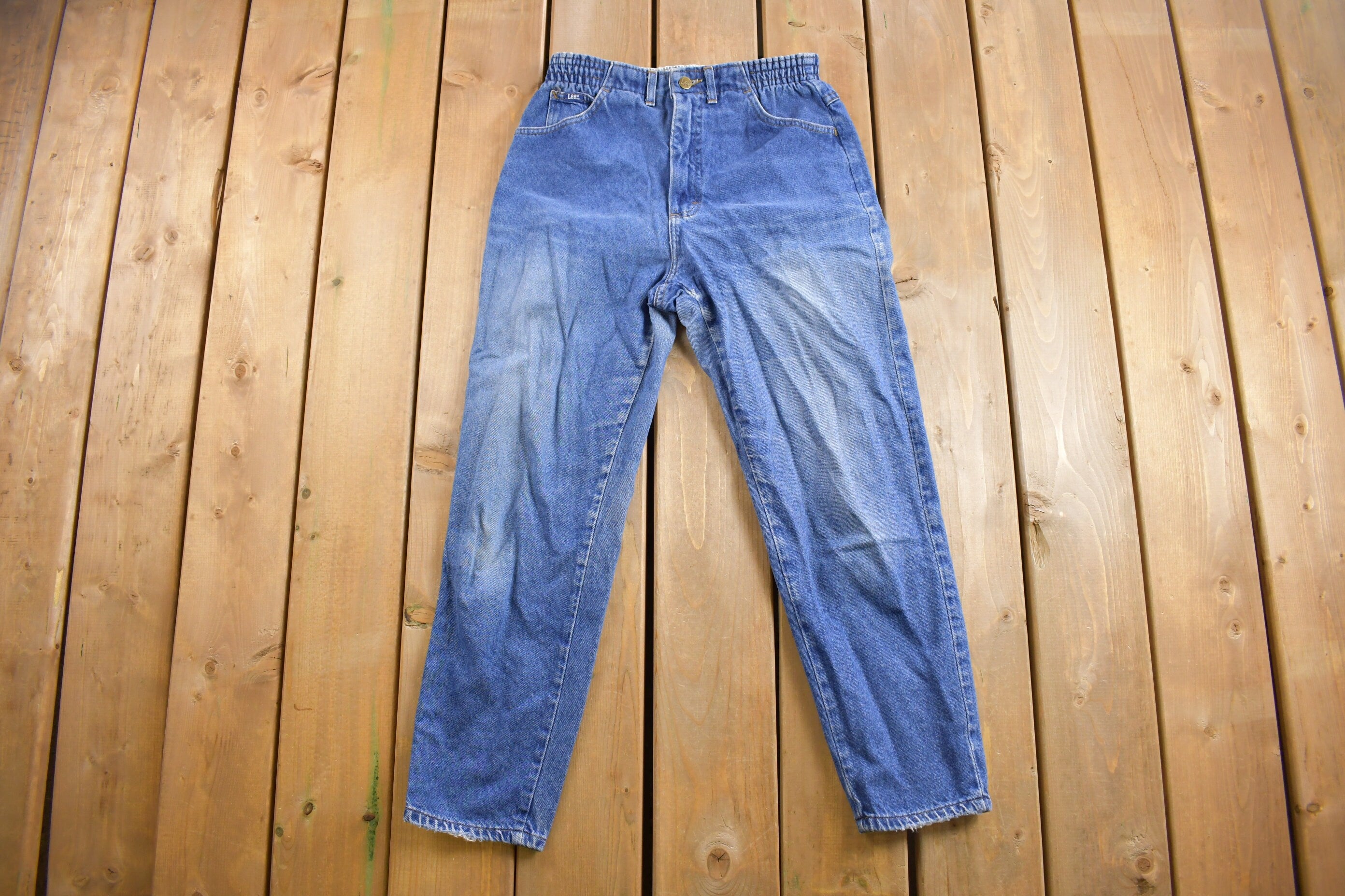 Vintage 1990s LEE Blue Wash Tapered Mom Jeans