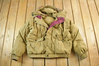 Vintage 1990s Trail Designs Reversible Down Puffer Jacket Men's Short Large  90s Coat  Outdoor  Winter  Insulated