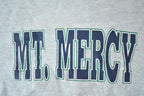 Vintage 1990s Mt Mercy Heather Gray University Collegiate Crewneck / Embroidered / NCAA Sweatshirt / Sportswear / Americana