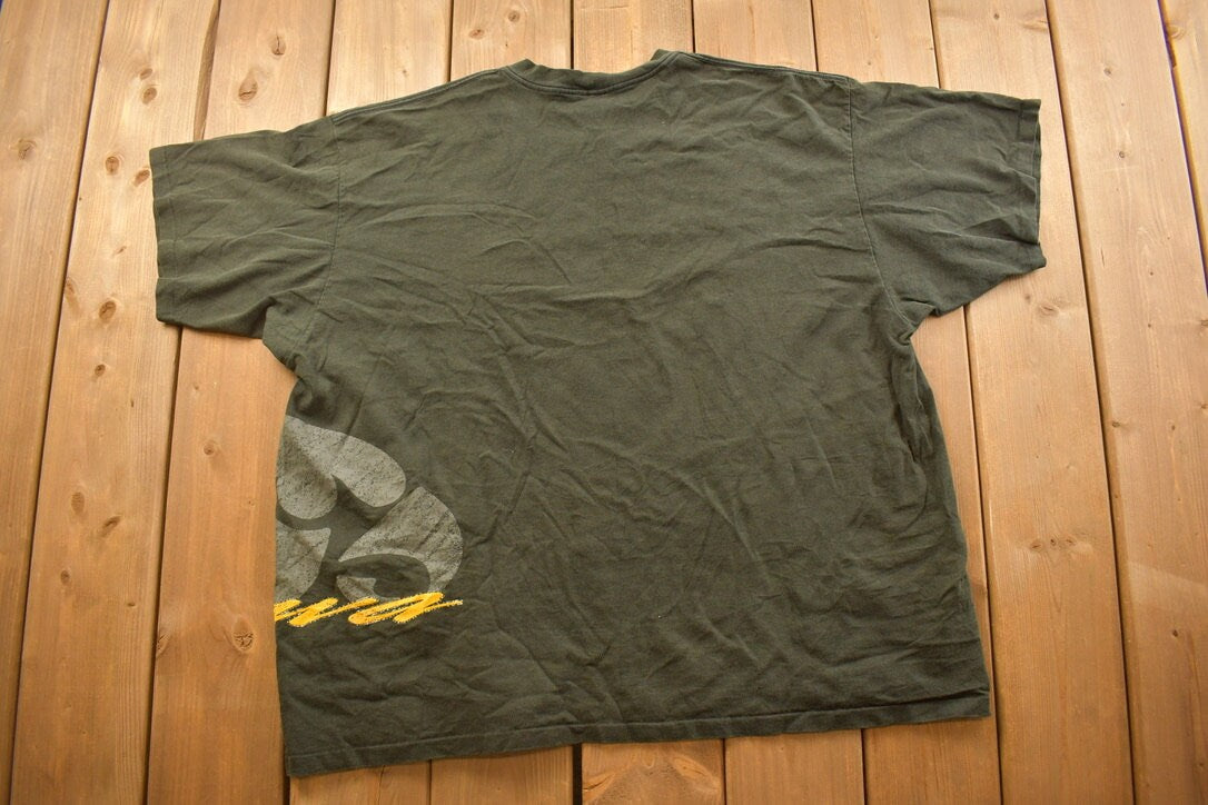 Vintage 1990s University of Iowa Hawkeyes Collegiate T-Shirt  NCAA Tee  Americana  Sportswear