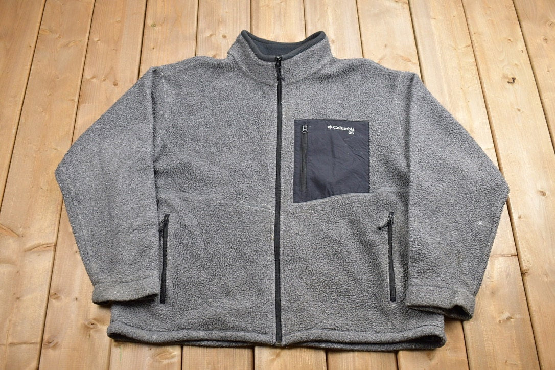 Vintage 1990s Columbia Fleece Zip Up Sweater