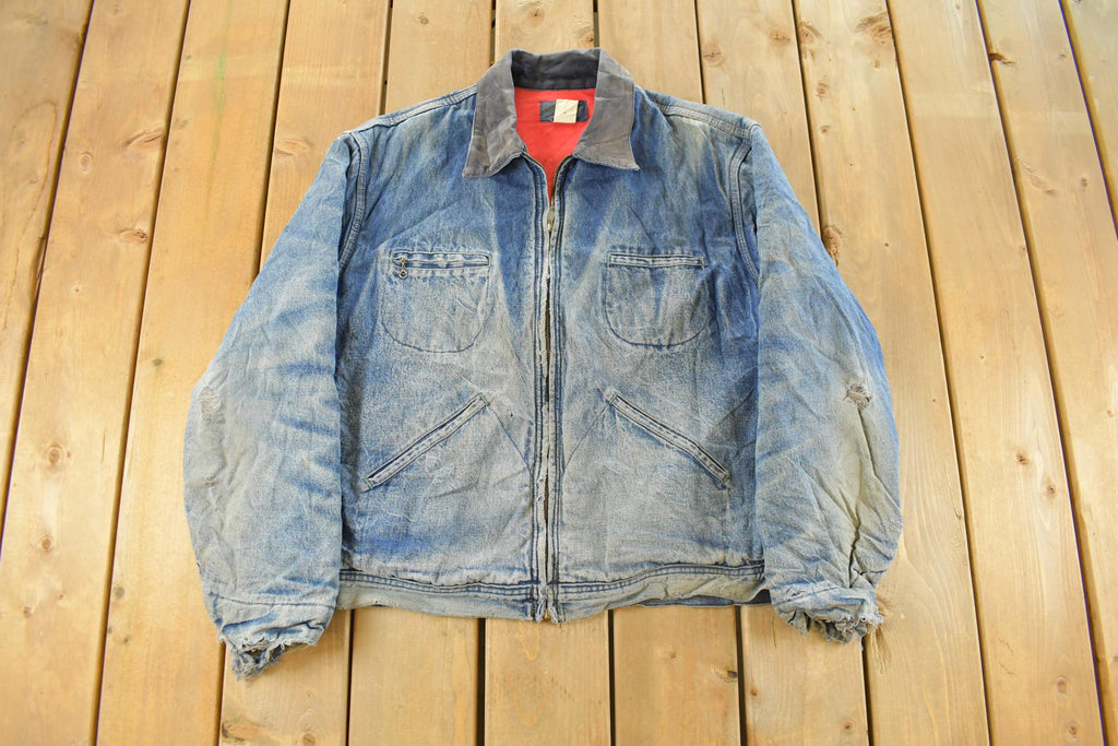 Vintage 1980s Osh Kosh B'Gosh Denim Full Zip Jacket Men's L