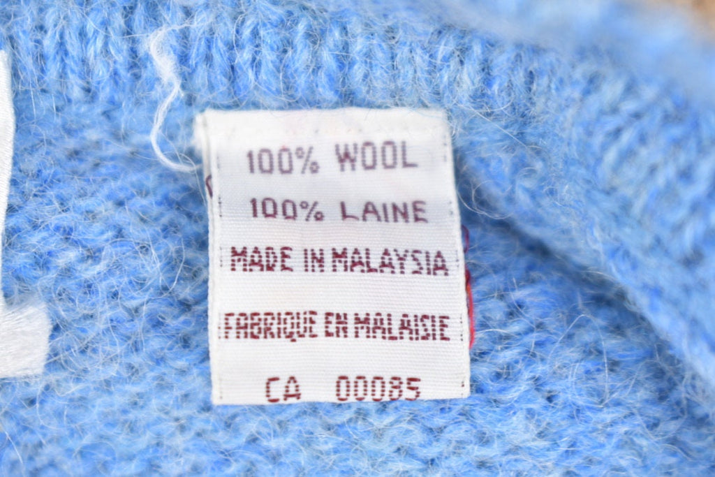 Vintage 1980s Knitted V Neck Sweater
