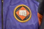 Vintage 1990s Micheal Hoban Martial Arts Patchwork Leather Jacket