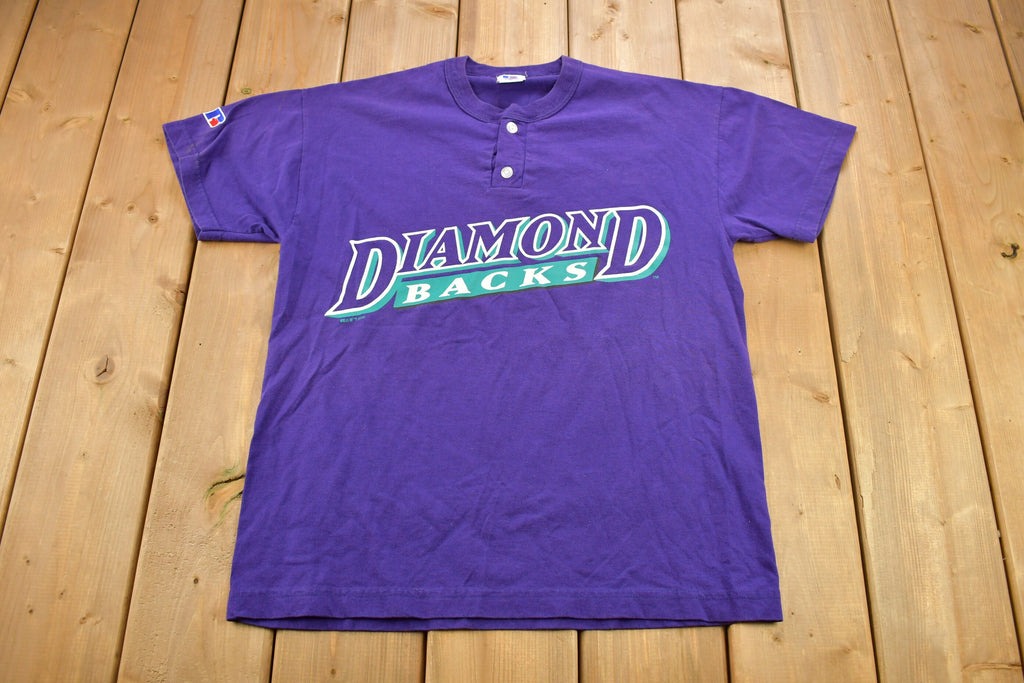 Vintage 2000 Arizona Diamondbacks MLB Russell Athletics Henley T-Shirt