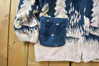 Vintage 1990s Forest Pines Moose Fleece Hoodie Zip Up Sweater