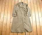 Vintage 1970s Full Length Markette Green Trench Coat