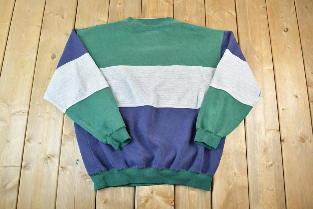 Vintage 1990s Knights Of Round Table Colour Block Crewneck Sweatshirt