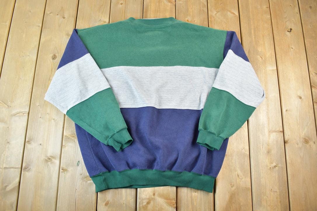 Vintage 1990s Knights Of Round Table Colour Block Crewneck Sweatshirt
