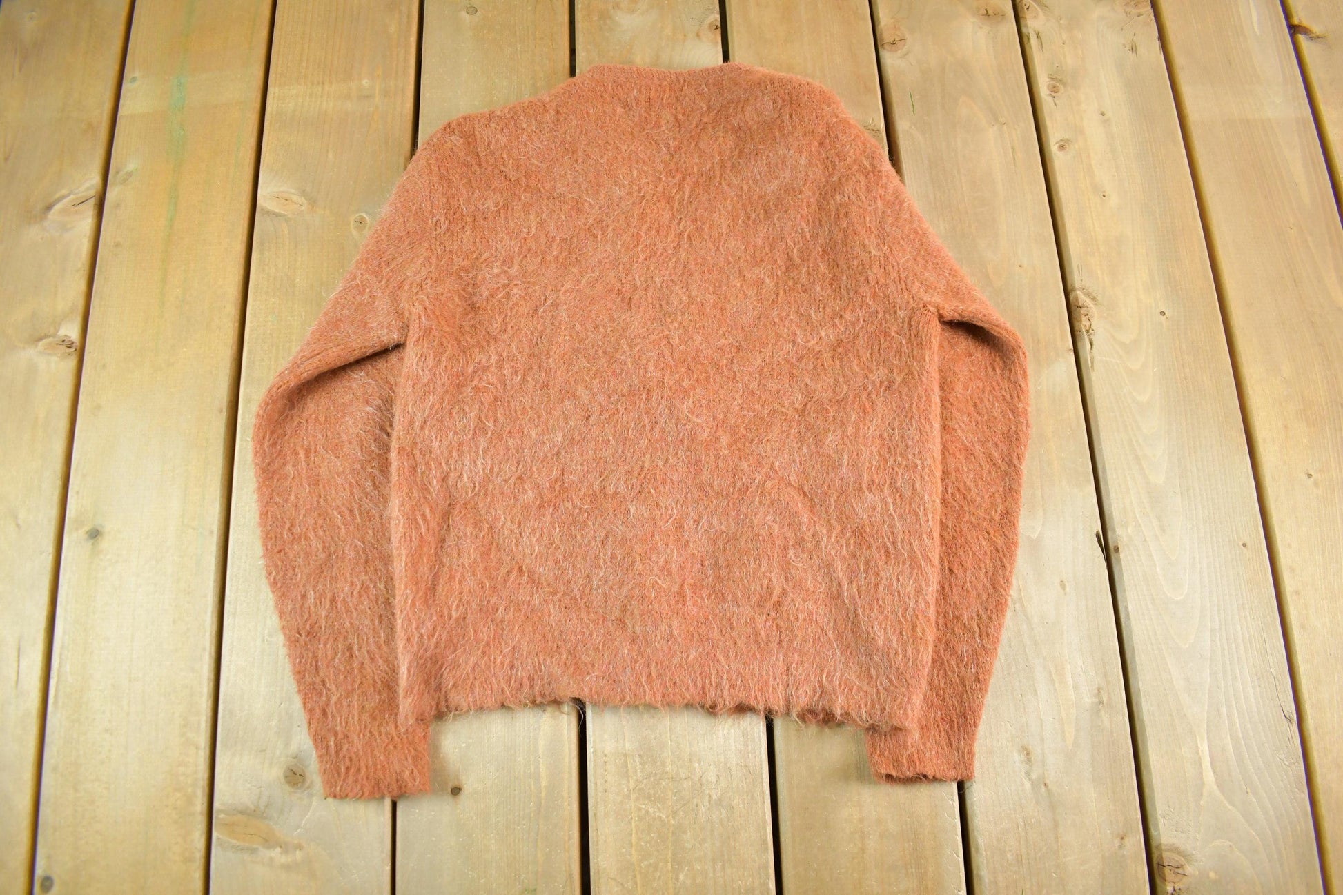 Vintage 1960s Campus Mohair Knit Cardigan Sweater Women's Small