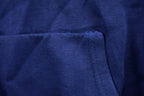 Vintage 1990s Blank Blue Thermal Lined Zip Up Hoodie