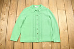 Vintage 1990s Green Collared Cardigan Sweater