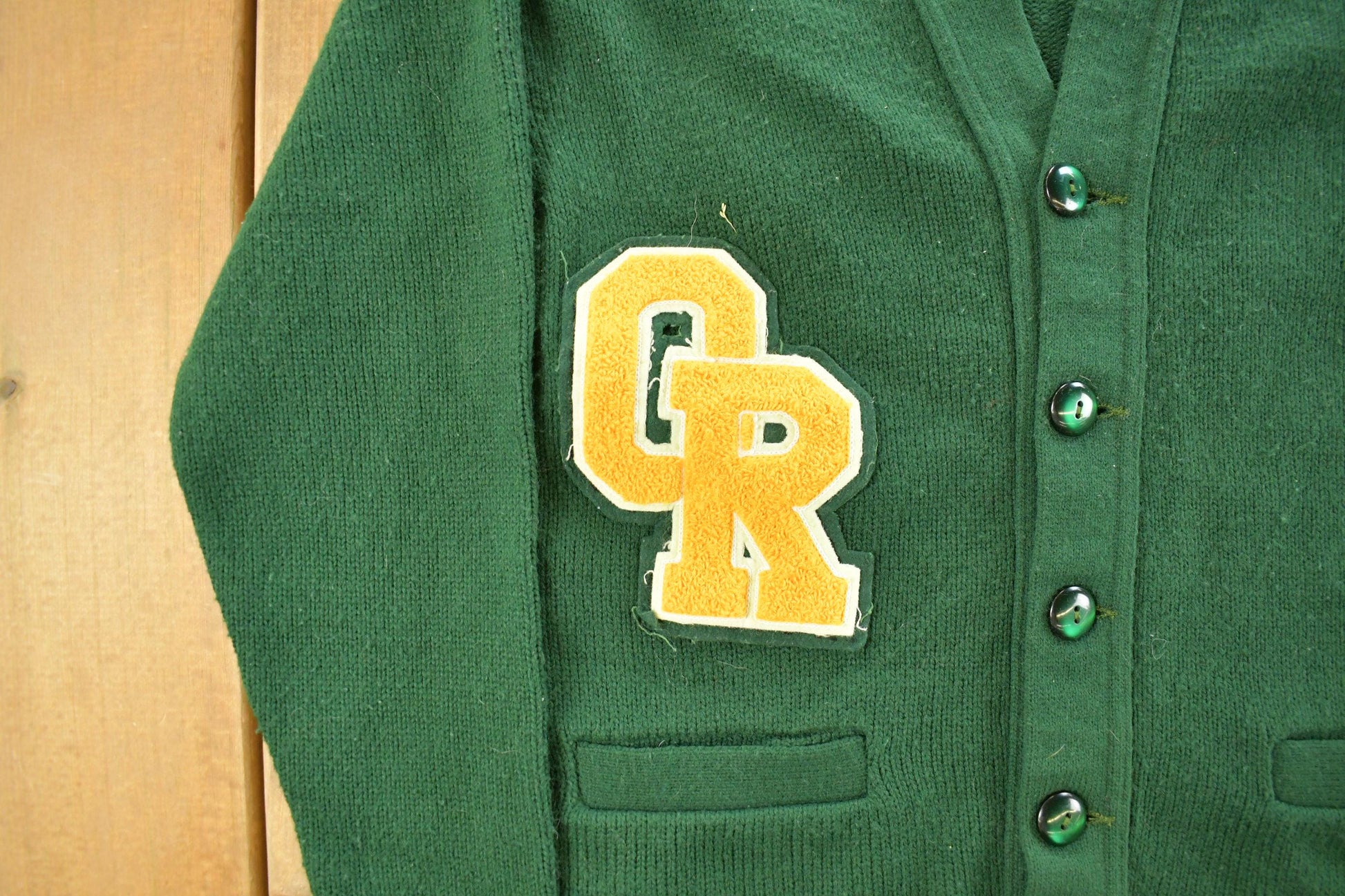 Vintage 1950s Bristol Collegiate Sportswear Knit Cardigan Sweater Men's Medium