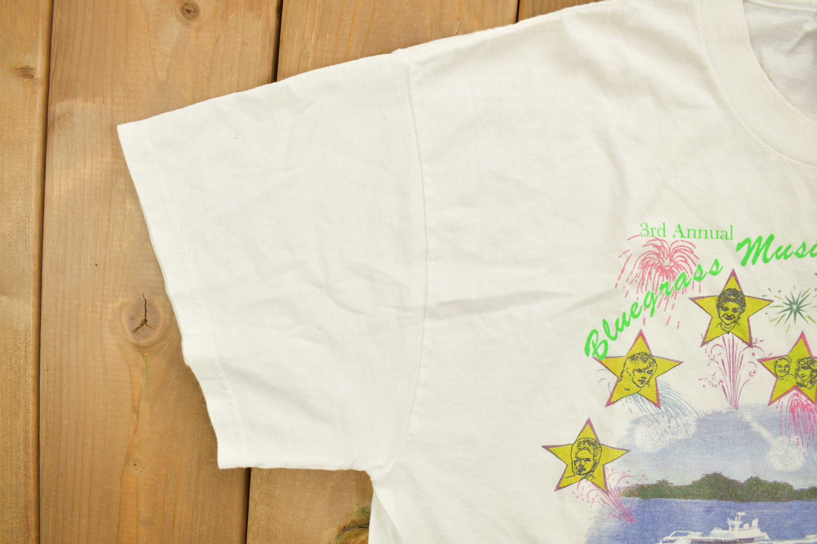 Vintage 2001 Bluegrass Music Caribbean Cruise Ship Souvenir T Shirt