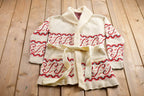 Vintage 1970s Knitted Belt Closure Cardigan Sweater
