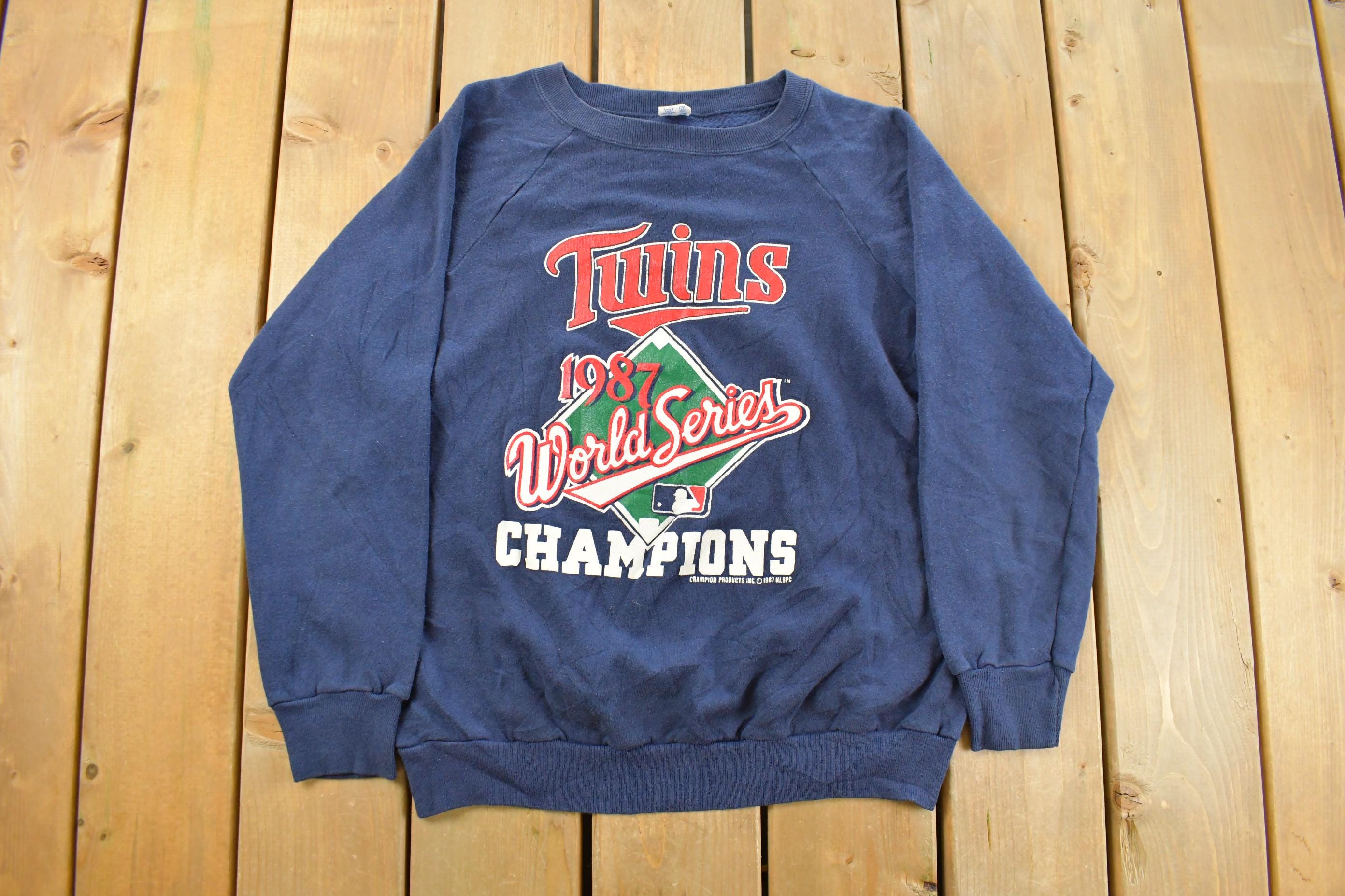 Vintage 1987 Minnesota Twins World Series Champion MLB Crewneck Sweatshirt Men's M