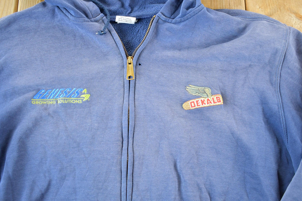 Vintage Distressed Carhartt Full Zip Fleece Lined Hoodie Sweatshirt