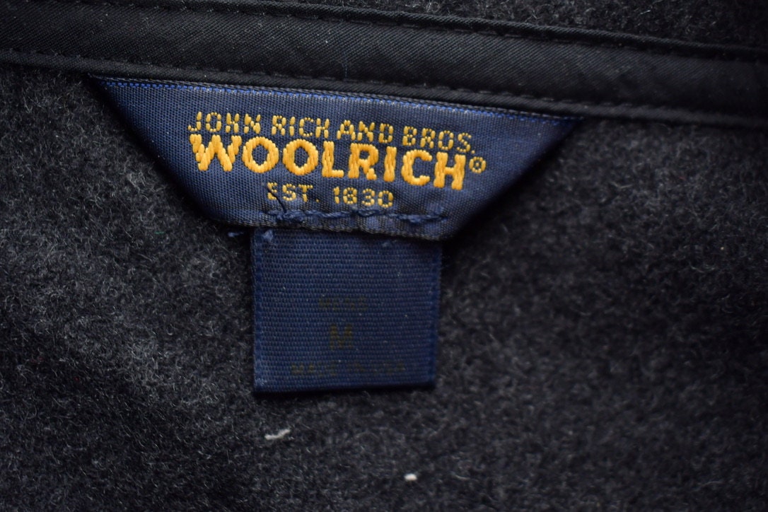 Vintage 1990s Woolrich Half Zip Wool Knit Sweater